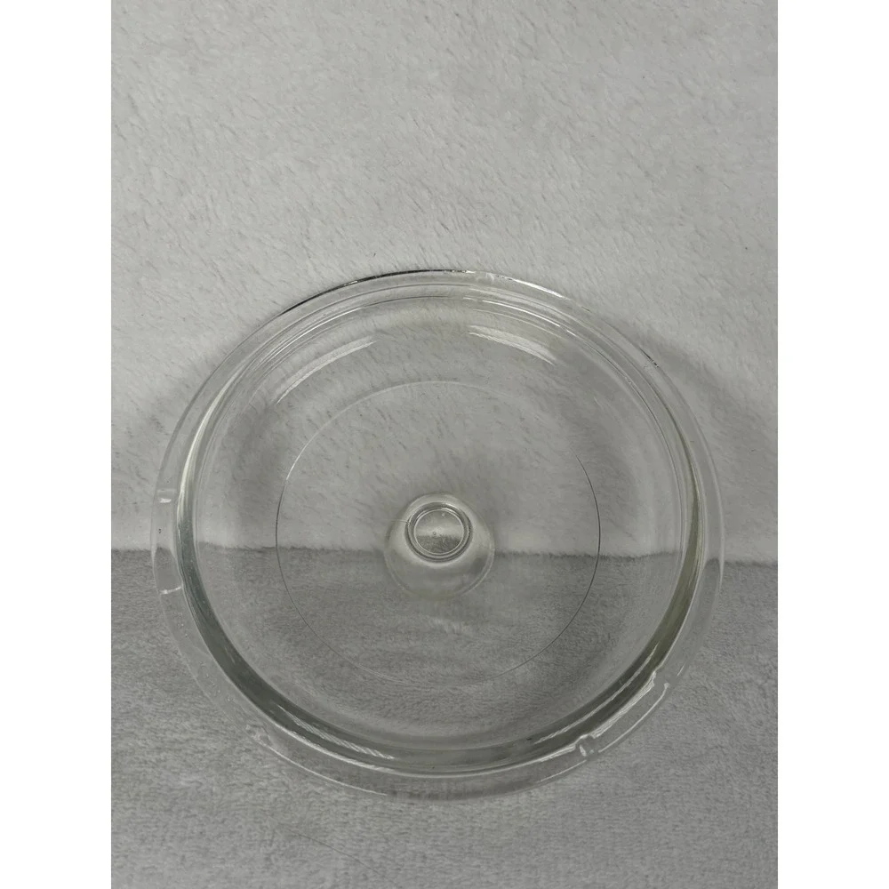 Pyrex P81C B Glass Lid Clear Excellent Replacement Part 6 in Round Knob Handle